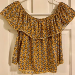 TopShop Off The Shoulder Crop Top